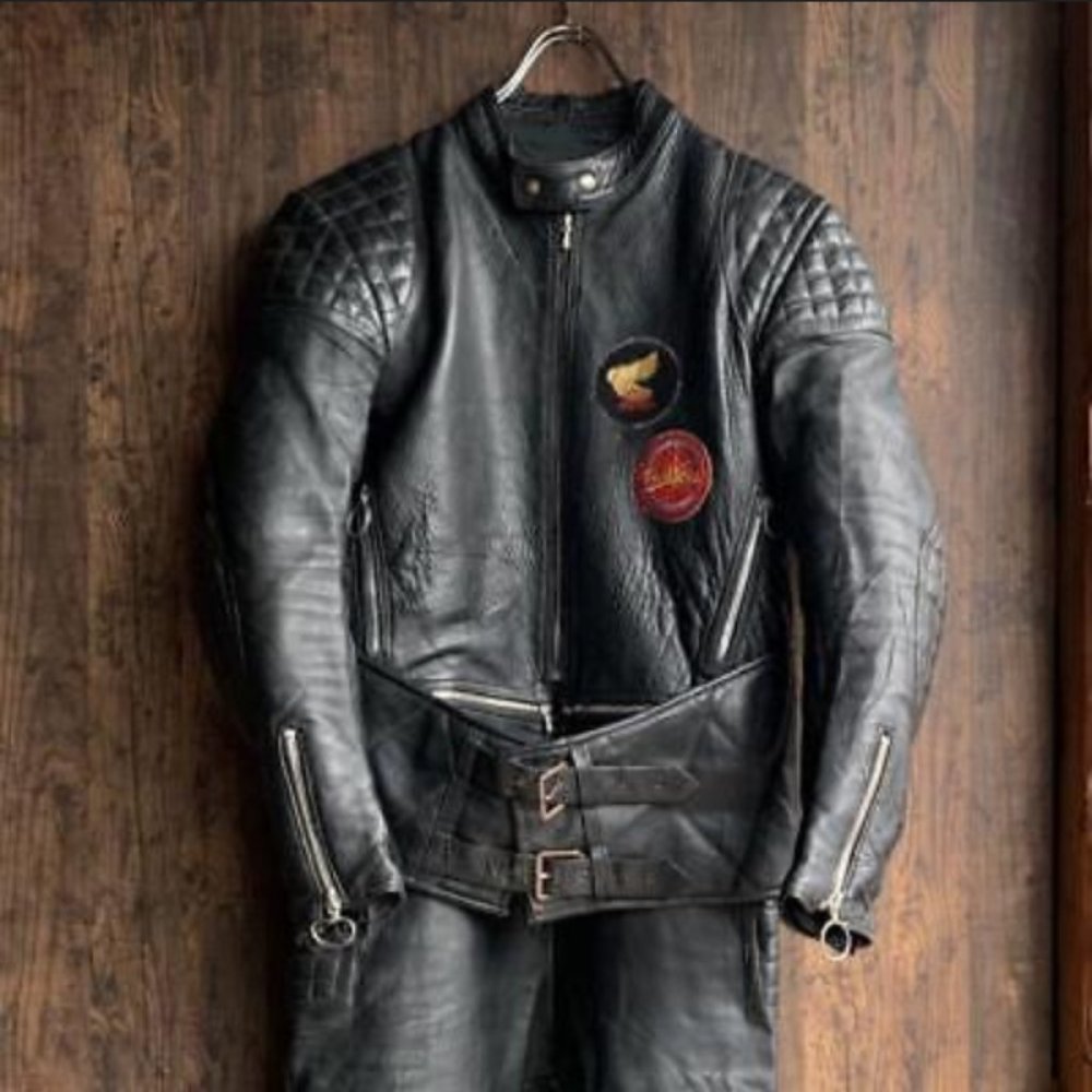 Vintage yamaha leather euro-racer jumpsuit